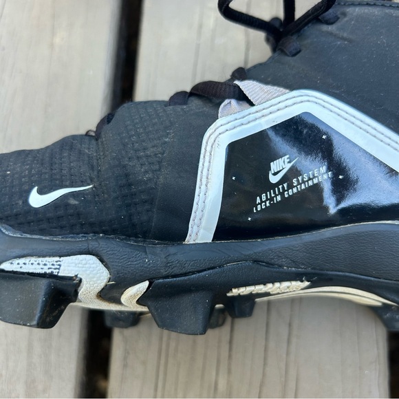 Nike Alpha Menace 3 Shark Black Football Mid Top Cleats | Men’s Size 10 - Picture 10 of 10